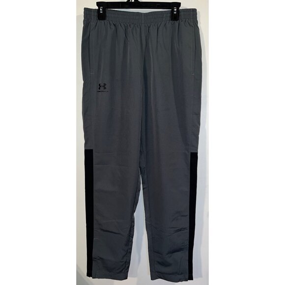 Under Armour Woven Mesh Mens Large Gray Utility Athletic Track Pants - Picture 1 of 3